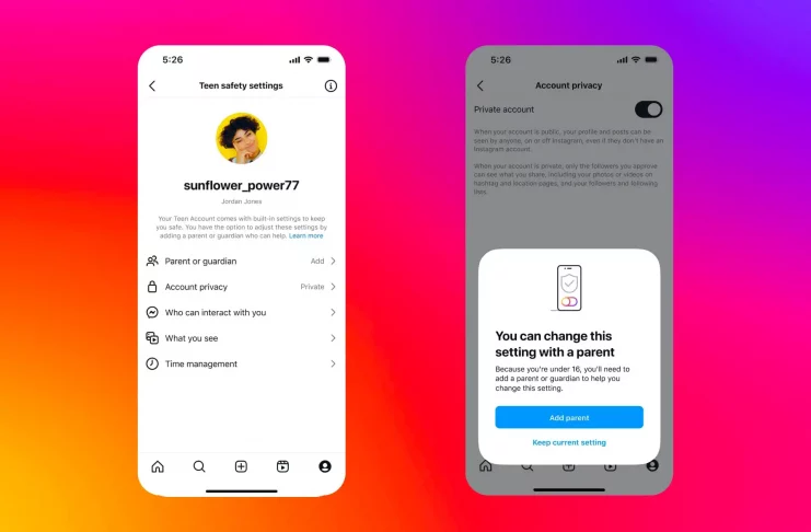 Comptes Adolescents pour la protection des enfants sur Instagram