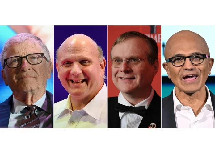 Gates, Allen, Ballmer et Nadella: l’histoire de Microsoft en quatre hommes